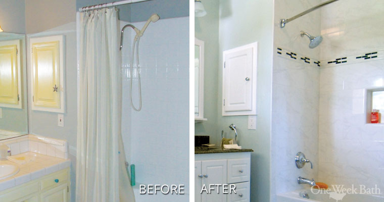 Transformation Tuesday: Natural Surfaces Enhance a Traditional Style Bathroom