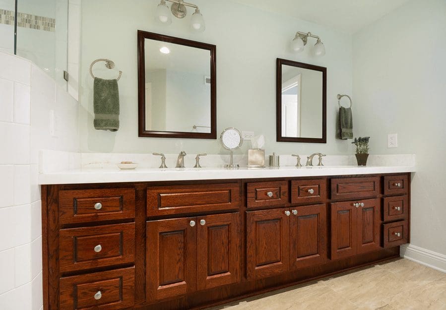 double sink vanity with mirrors
