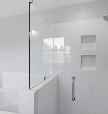 bathroom divider glass